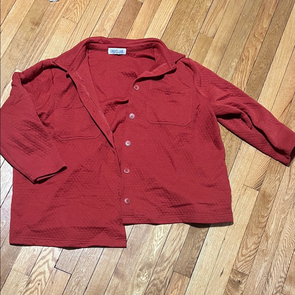 Orange Button-Up Sweater